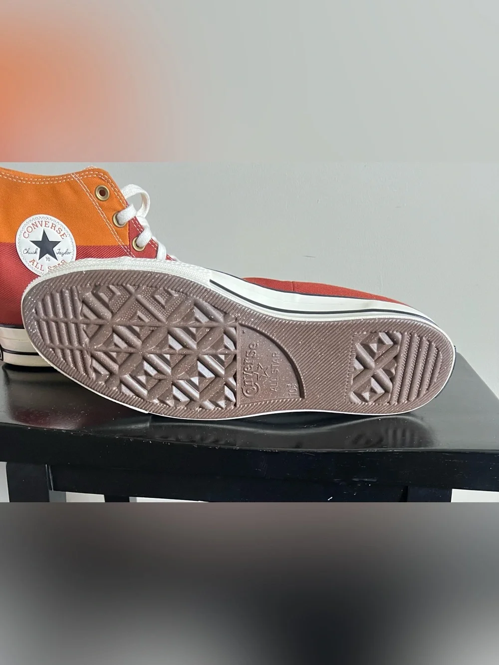 Men's Size 10.5 Converse Chuck 70 Hi Monarch/Rugged Orange/Egret A02552C Sneaker